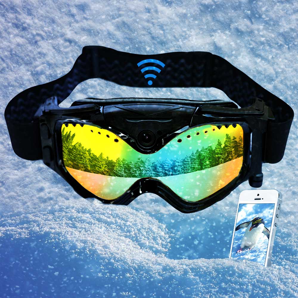 نظارات التزلج واي فاي كاميرا full hd