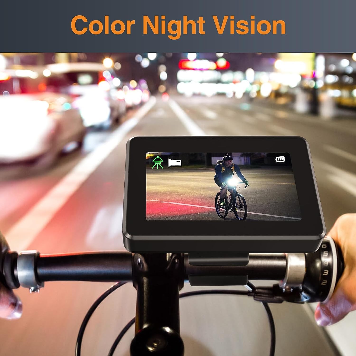 جهاز مراقبة الدراجة مزود بكاميرا مع رؤية ليلية