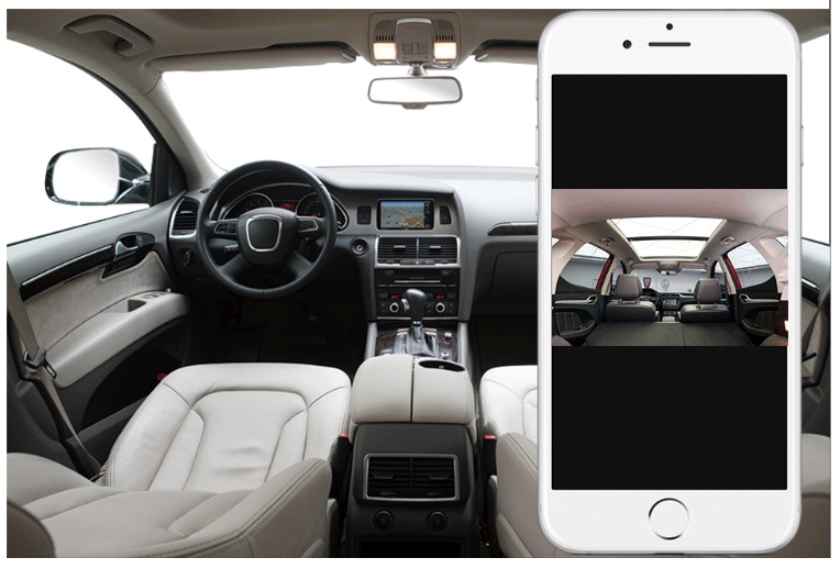 كاميرا السيارة profio x7 منظر مباشر على تطبيق الهاتف الذكي - dash cam