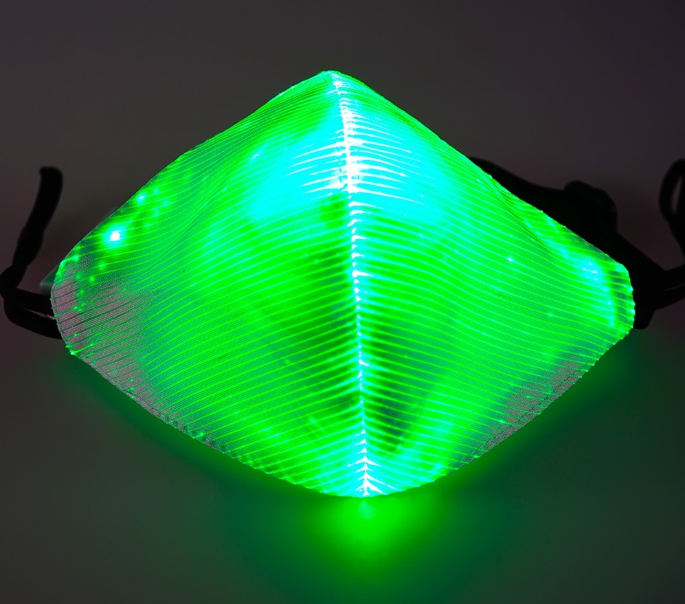 قناع أخضر LED