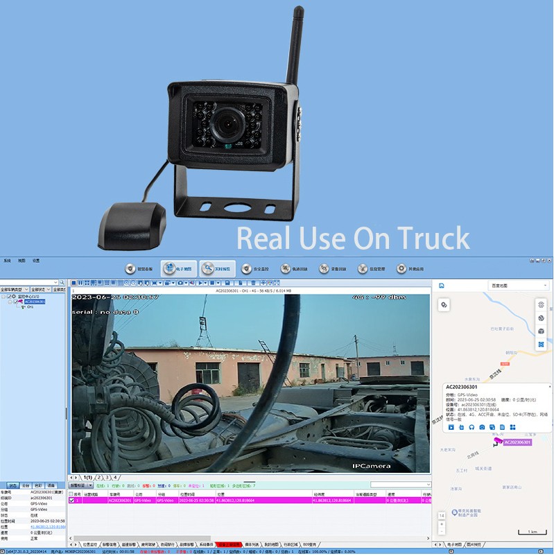 كاميرا 4G لشريحة الاتصال عبر شاحنة نقل السيارات لتتبع الإنترنت