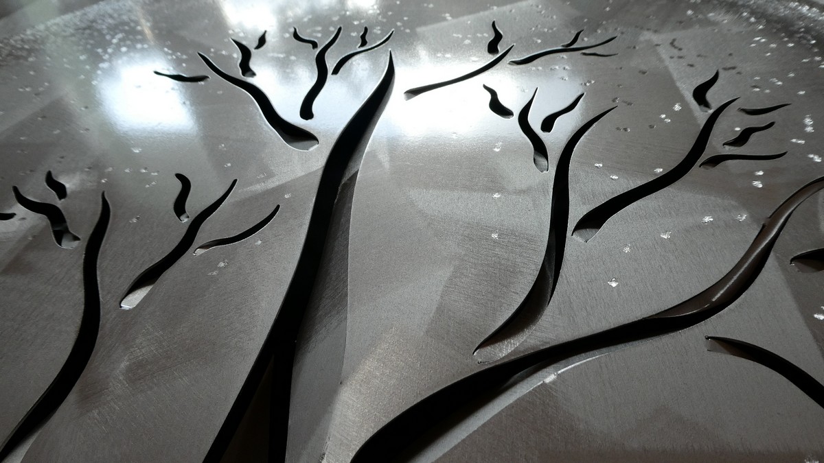 شجرة الحياة تفاصيل اللوحة - صورة معدنية