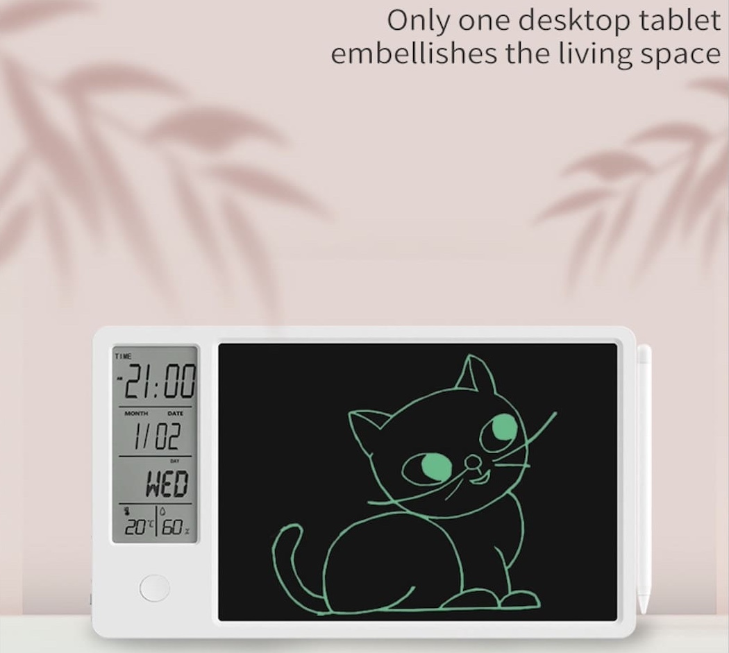 التقويم الرقمي LCD مع دفتر الملاحظات الذكي لكتابة الرسم