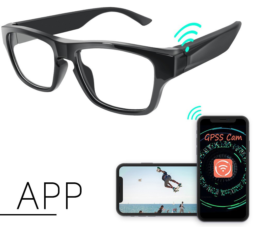 نظارات مع كاميرا واي فاي - مجموعة تطبيق واي فاي كاميرا GPSs