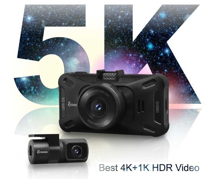 أفضل كاميرا سيارة 4k 5k dash cam مزدوجة DOD GS980D