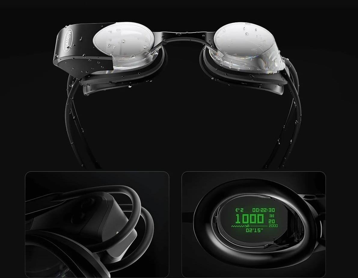 نظارات السباحة الذكية للسباحة الواقع الافتراضي مع العرض