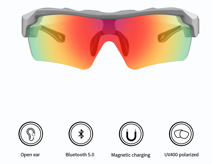 نظارات دراجات ذكية للرياضة مع دعم بلوتوث