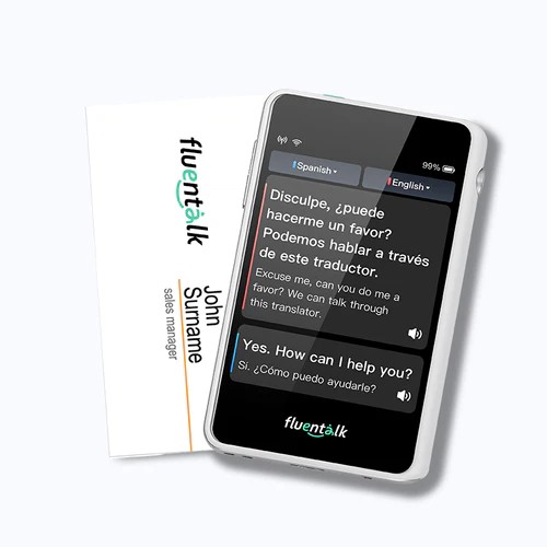 Fluentalk T1 mini - بحجم بطاقة Visa مع شاشة HD مقاس 2.8 بوصة