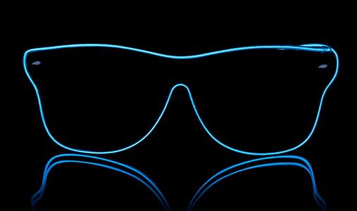 النظارات الشمسية الزرقاء