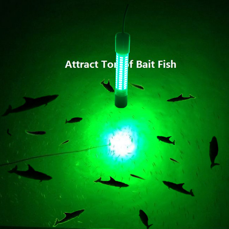مصباح LED أخضر لصيد الأسماك - مثالي للصيد الليلي - طاقة تصل إلى 300 وات