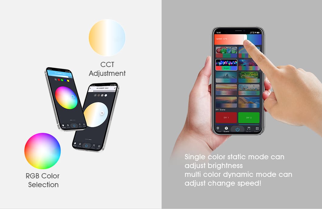 التحكم في RGB Pool Tuya App الهاتف الذكي