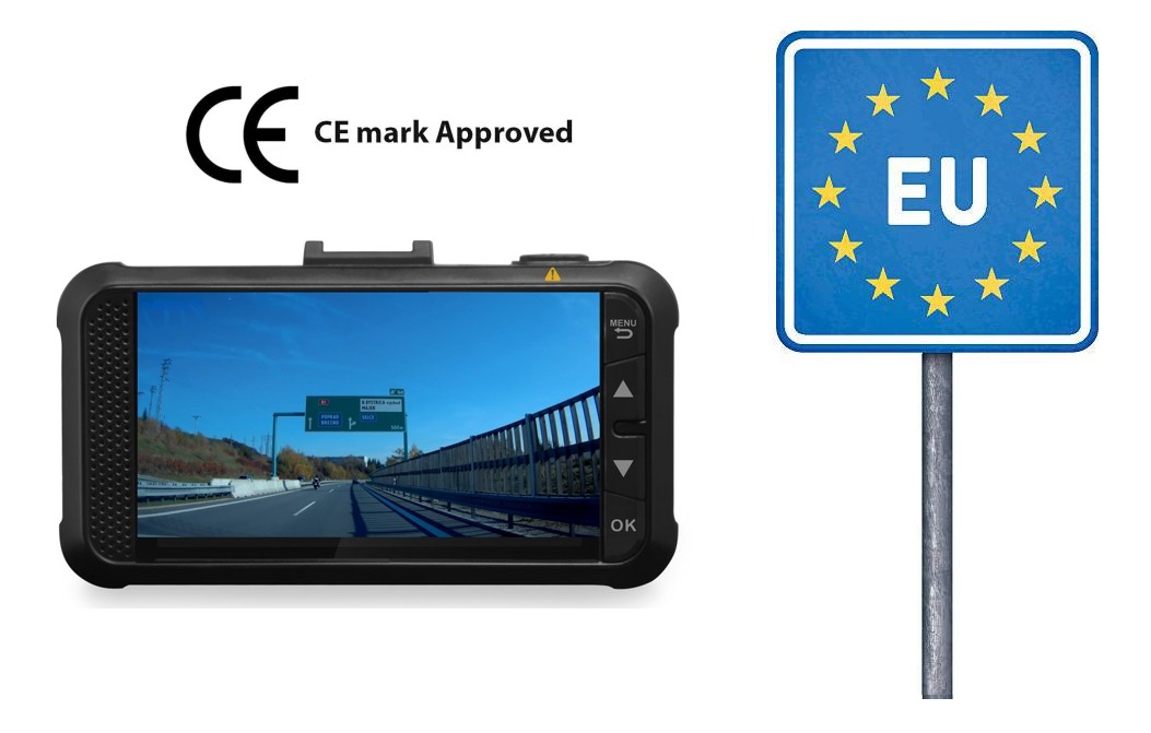 كاميرا سيارة معتمدة dashcam dod gs980d في الاتحاد الأوروبي