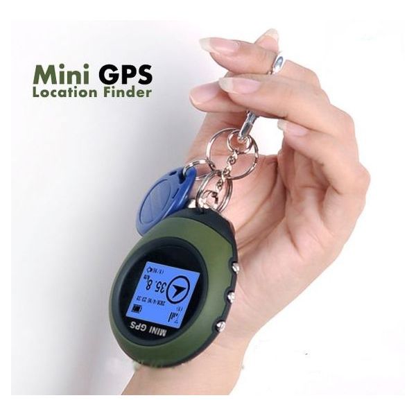 ملاحة GPS صغيرة على حلقة المفاتيح قلادة المفاتيح
